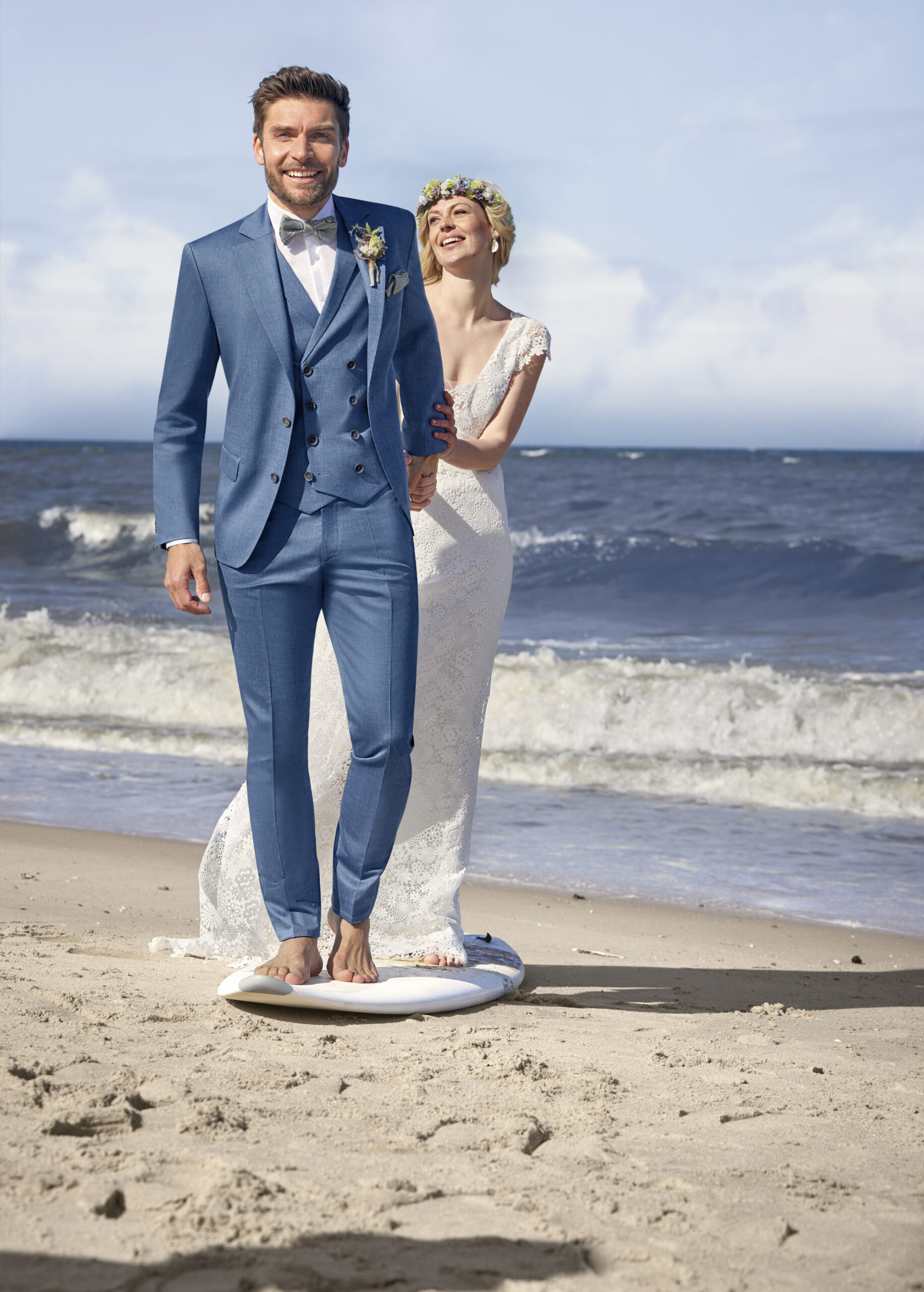 Bruns Männermode Brautpaar Strand Meer Mode Wilvorst